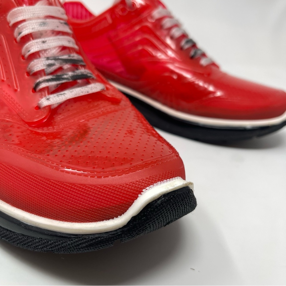 AIRDP by Ishu+ Transparent Red Designer Sneakers | Italian Fashion Tech Shoes‎ - Picture 5 of 16